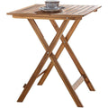 Gartentisch klappbarer Balkontisch Akazienholz 60x60 cm geoeltes Akazienholz ideal fuer Balkon Terrasse Garten und Wintergarten