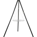 Dreibein Grill mit Grillrost 165 cm Grill fuer Feuerschale Dreibein fuer Schwenkgrill Eisen Dreibeingestell Grillstaender Haengegrill Grillgestell Dreibeingrill mit Kette