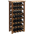 Weinregal Akazienholz fuer 28 Flaschen Stabiles Modulares Flaschenregal Holz Erweiterbar Weinstaender fuer Keller Kueche Gastronomie Bar Platzsparende Weinaufbewahrung Natur