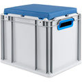 Eurobox NextGen Seat Box blau 400x300x365 mm Griffe offen Sitzbox mit Stauraum und abnehmbarem Kissen 1St.