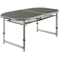 Aluminium Campingtisch fuer 6 Personen 150 x 80 cm faltbar klappbar und hoehenverstellbar Alu Falttisch Rolltisch fuer Camping Garten und Terrasse