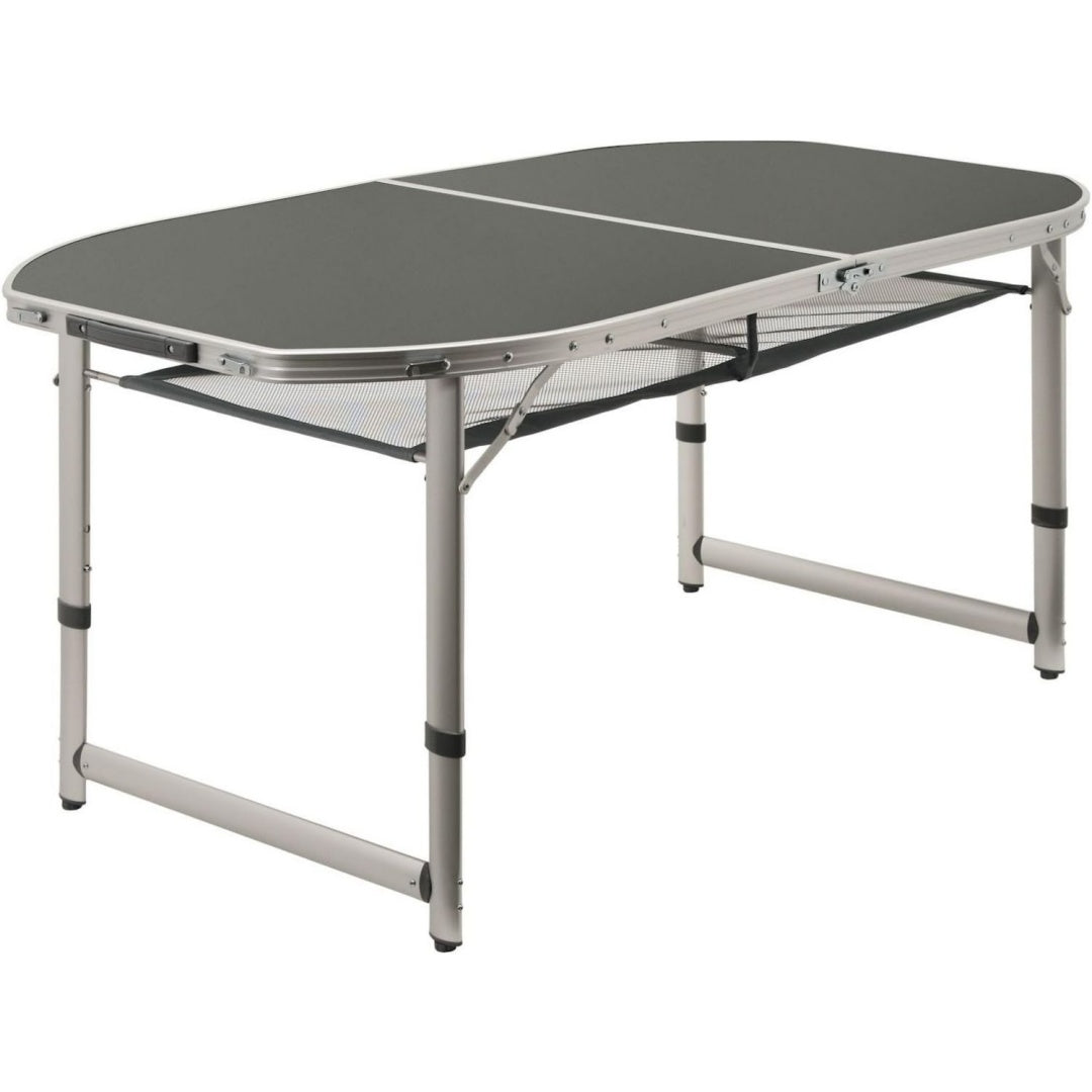 Aluminium Campingtisch fuer 6 Personen 150 x 80 cm faltbar klappbar und hoehenverstellbar Alu Falttisch Rolltisch fuer Camping Garten und Terrasse