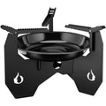 Dutch Oven Untergestell Abnehmbar Gestell fuer Potjie Kessel Toepfe Pfanne Feuertopf Untersetzer 45x45x305cm Dickem Stahl mit Tragetasche Holzkohleplatte Dutch Oven Zubehoer